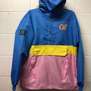 odd future jacket yellow blue pink